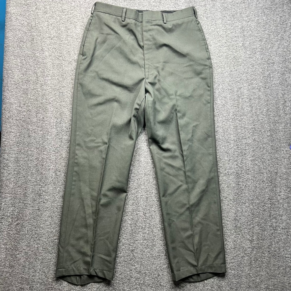 Military Trousers Men 36L Green Fits 32x31 Wool Blend Tennessee Apparel‎ Corp
